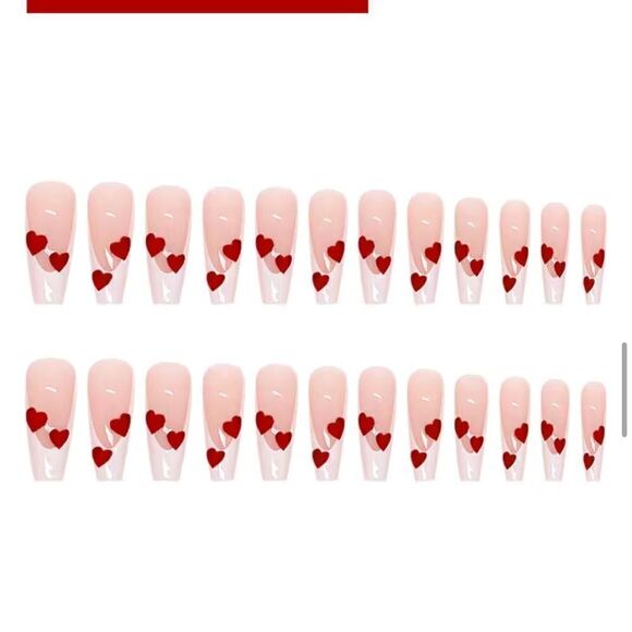 Heart fake nails ❤️❤️❤️❤️ - Picture 5 of 5